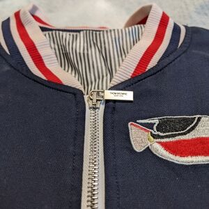 Thom Browne jacket fish embroidery theme